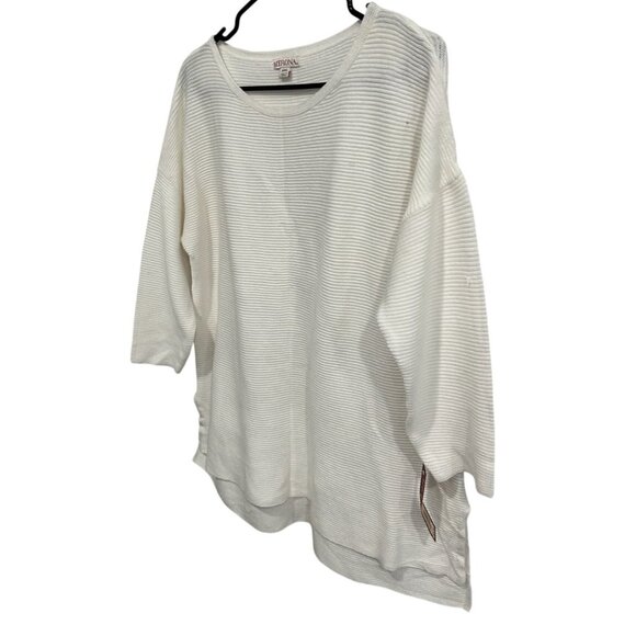 Merona NWT Womens Textured Ribbed White Pullover Tunic Sweater XXL - Picture 3 of 9